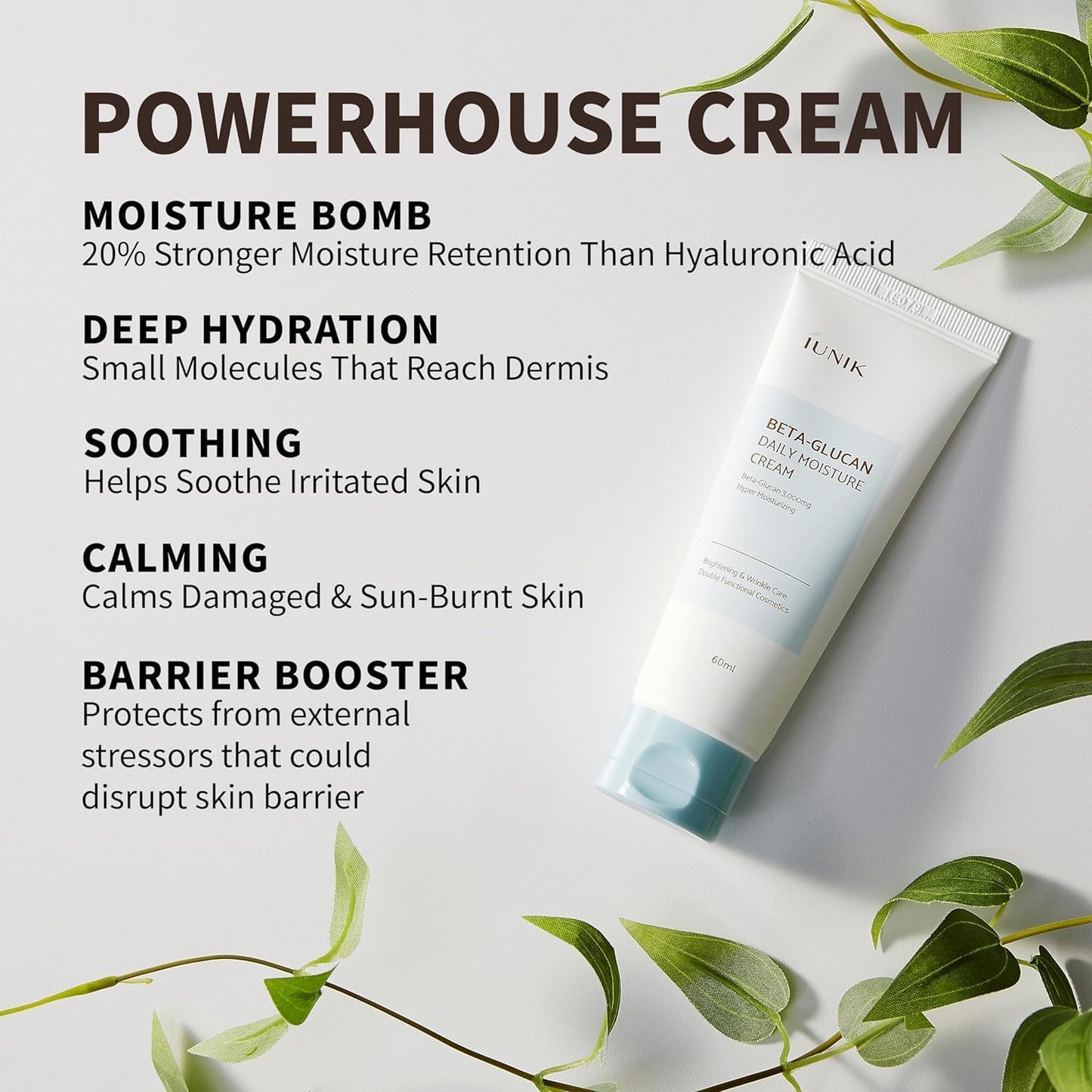 IUNIK Beta Glucan Daily Moisturizer Cream 60 ml