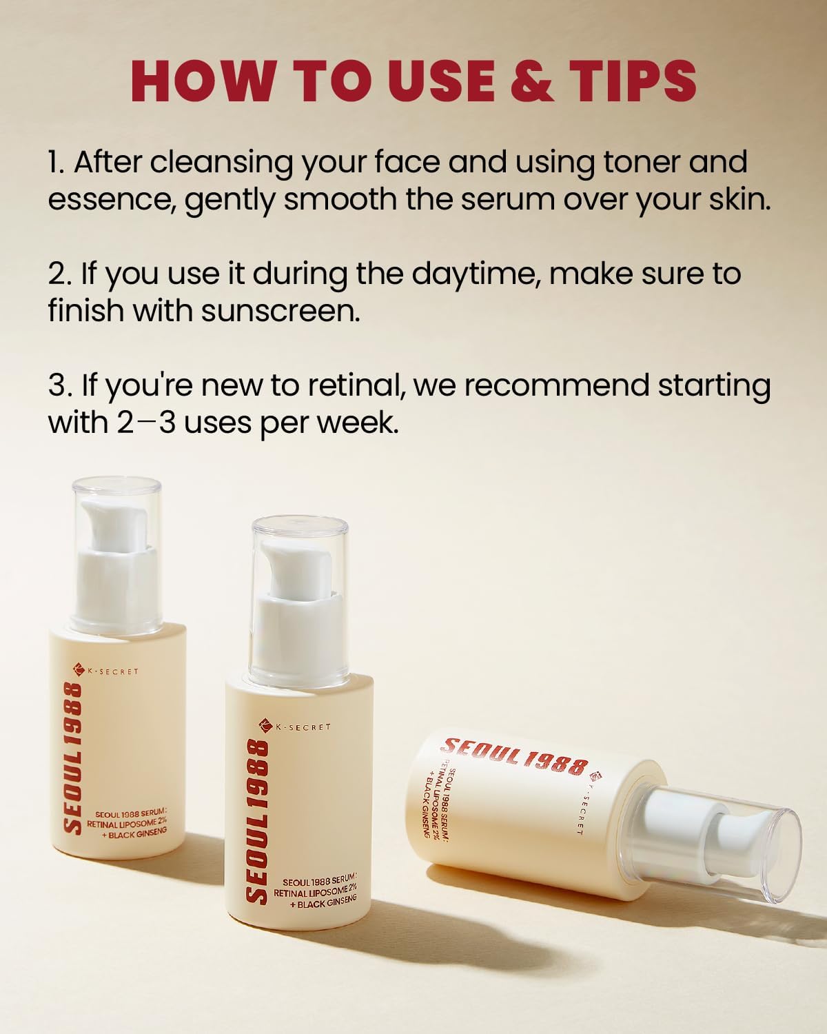 KSECRET SEOUL 1988 Serum : Retinal Liposome 2% + Black Ginseng 30ml